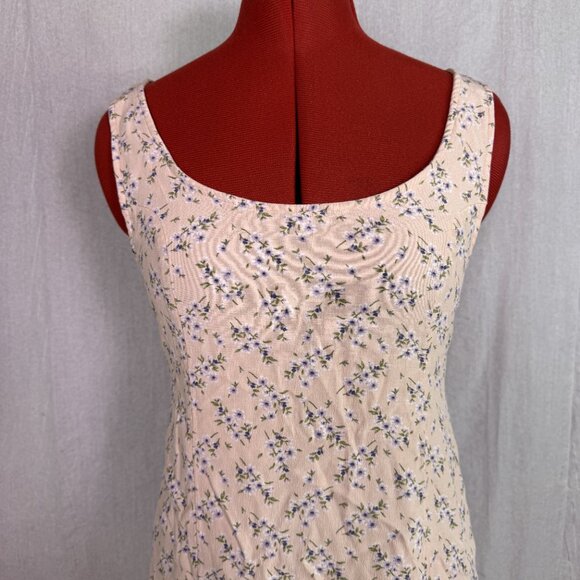 American Eagle Outfitters Womens Floral Dress Size Medium Cream Sundress E825 - Picture 2 of 13